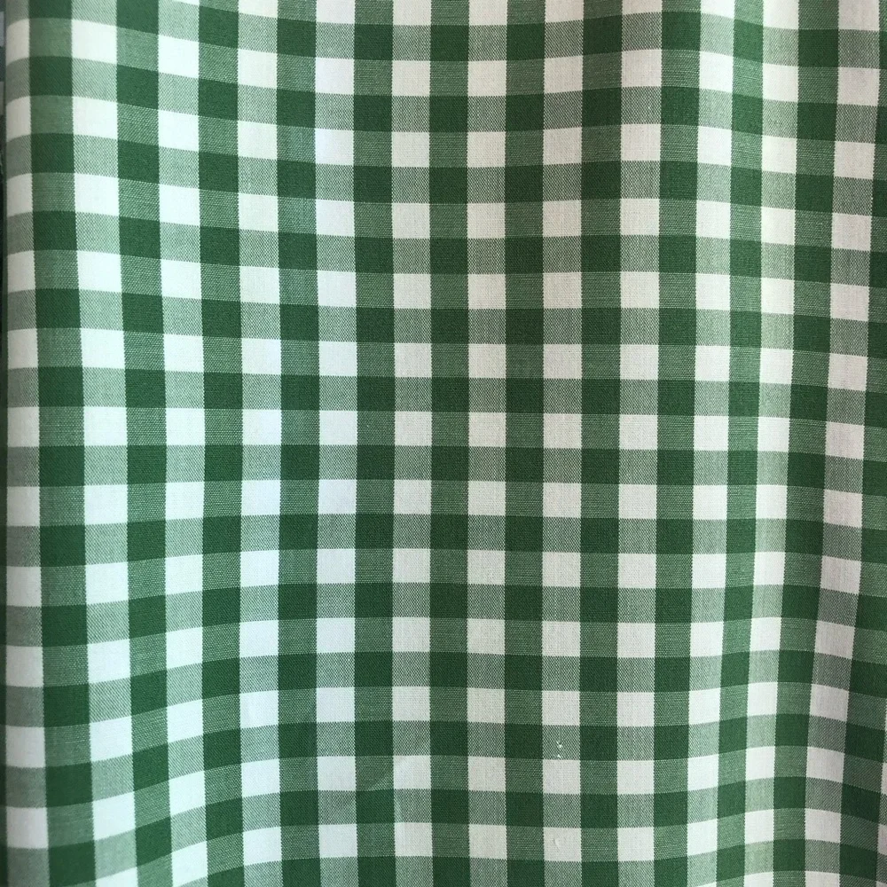 J Crew Gingham Washed Casual  Men's Green/White Dress Shirt Size L